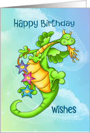 Birthday Wishes Magical Dragon card