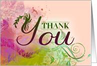 Swirled Textured Abstract Thank You card