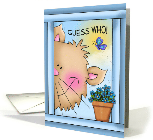 Secret Pal Cat in the Window card (1796844)