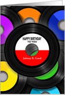 Custom Happy Birthday Vinyl Record card