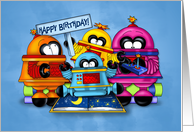 Birthday Wishes Robot Group card