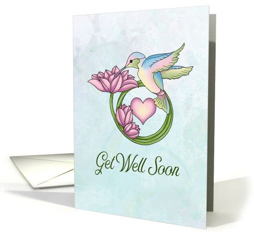 Get Well Hummingbird Flower Ring card (1826464)