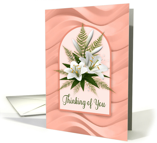 Thinking of You Peach Flower card (1826568)