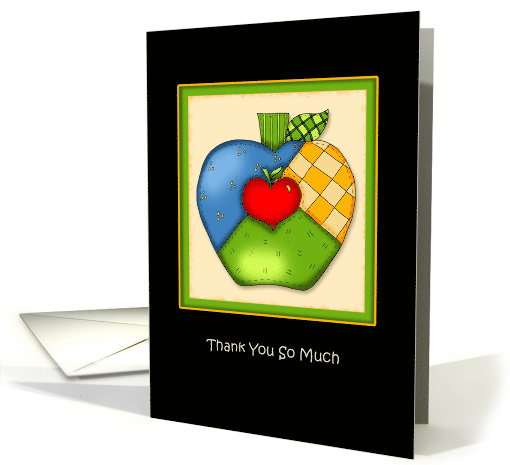 Patched Country Apple Thank You card (1826616)
