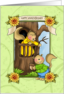 Anniversary Tree Squirrels card