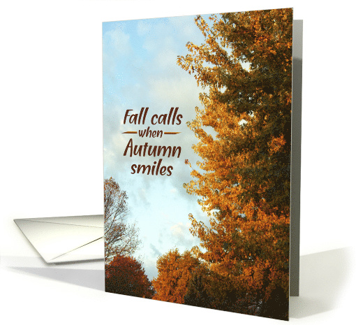 Fall Calls Autumn Smiles Scene card (1879298)