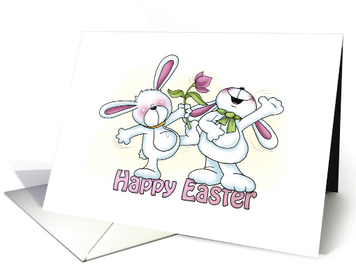 Happy Easter Bunny Pair card (1901426)