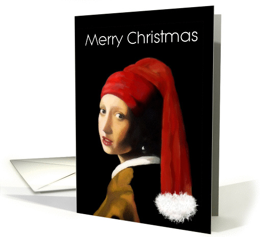Fun Vermeer Christmas Hat card (1388316)