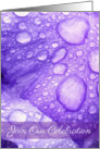 Violet Iris Petals with Morning Dew - General Invitation card