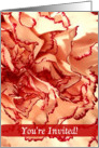You’re Invited! Carnation, Cream and Red Petals card