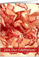 Join Our Celebration! Carnation, Cream and Red Petals - Invitation card