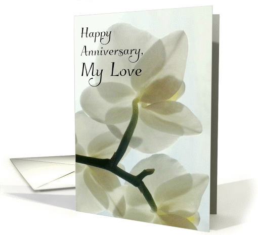 Happy Anniversary, My Love - Translucent White Orchid in... (1421008)