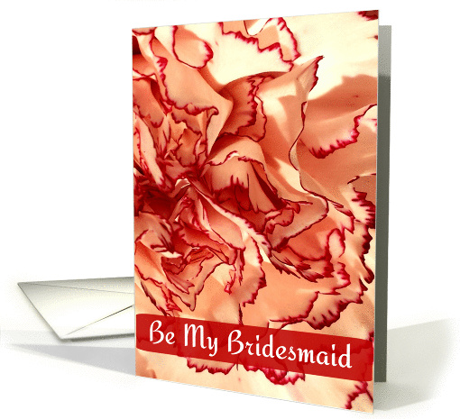 Bridesmaid Invitation - Red and Cream Carnation card (1426234)