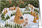 Winter Waffle Cone Ice Cream Shop Tee Pee! Christmas Holiday card