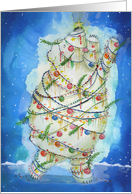 Polar Bear Decorated like Christmas Tree, Your Turn This Year card