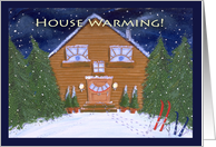 House Warming Open House Folk Art card