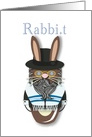 Rabbi Rabbit Jewish Fun card for any Jewish Occasion card