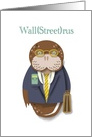 Wall Street Business Walrus! Corporate Biz Fun Card for Birthday! card
