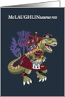 McLAUGHLINsaurus rex Scotland Ireland Family Tartan McLaughlin card