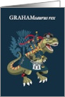 GRAHAMsaurus Rex Scotland Ireland Family Tartan Graham card