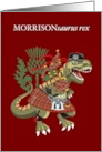 MORRISONsaurus Rex Scotland Ireland Family Tartan Morrison card