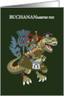 BUCHANANsaurus Rex Scotland Ireland Tartan Buchnannan Modern Buchanan card