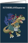 SUTHERLANDsaurus Rex Scotland Ireland Tartan Sutherland card