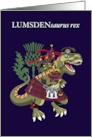 LUMSDENsaurus Rex Scotland Ireland Tartan Lumsden Clan card