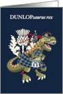DUNLOPsaurus Rex Scotland Ireland Tartan Dunlop Clan card