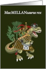 MacMILLANsaurus Rex Scotland Ireland Tartan MacMillan McMillan Modern card