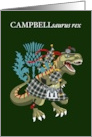 CAMPBELLsaurus Rex Scotland Ireland Campbell Modern Family Tartan card