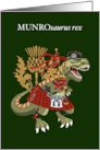 MUNROsaurus Rex Scotland Ireland Munro family Clan Tartan card