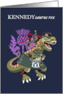 KENNEDYsaurus Rex Scotland Ireland Kennedy family Clan Tartan card