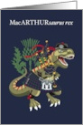 MacARTHURsaurus Rex Scotland Ireland MacArthur family Clan Tartan card