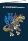 EDINBURGHsaurus Rex Scotland Ireland Edinburgh family Clan Tartan card