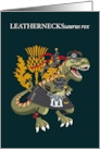 LEATHERNECKsaurus Rex Scotland Ireland Leatherneck Marines Clan Tartan card