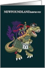 NEWFOUNDLANDsaurus Rex Scotland Canada Newfoundland Clan Tartan card