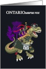 ONTARIOsaurus Rex Scotland Ontario Canada Clan Tartan card