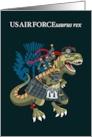 USAIRFORCEsaurus Rex US Air Force USA Clan Tartan card