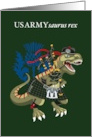 USARMYsaurus Rex US Army Military USA Clan Tartan card