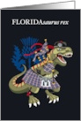 FLORIDAsaurus Rex Florida USA State Clan Tartan card