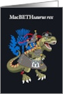 Clanosaurus Rex MacBETHsaurus rex MacBeth Scotland Ireland Tartan card