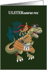 Clanosaurus Rex ULSTERsaurus rex Ulster Plaid Irish Ireland Tartan card