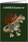 Clanosaurus Rex LIMERICKsaurus rex Limerick Plaid Irish Ireland Tartan card