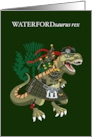 Clanosaurus Rex WATERFORDsaurus rex Waterford Irish Ireland Tartan card