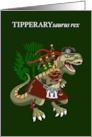 Clanosaurus Rex TIPPERARYsaurus rex Tipperary Irish Ireland Tartan card