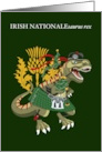 Clanosaurus Rex IRISHNATIONALsaurus rex Irish National Ireland Tartan card
