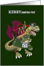 Clanosaurus Rex KERRYsaurus rex Irish Kerry Clan Ireland Tartan card