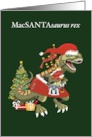 Clanosaurus Rex MacSANTAsaurus rex Santa Scotland Christmas card