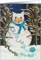 Cool Cat Snow Man!...
